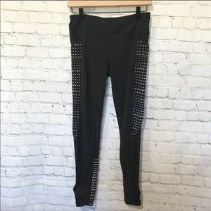 Black athleta small running tights with back zip